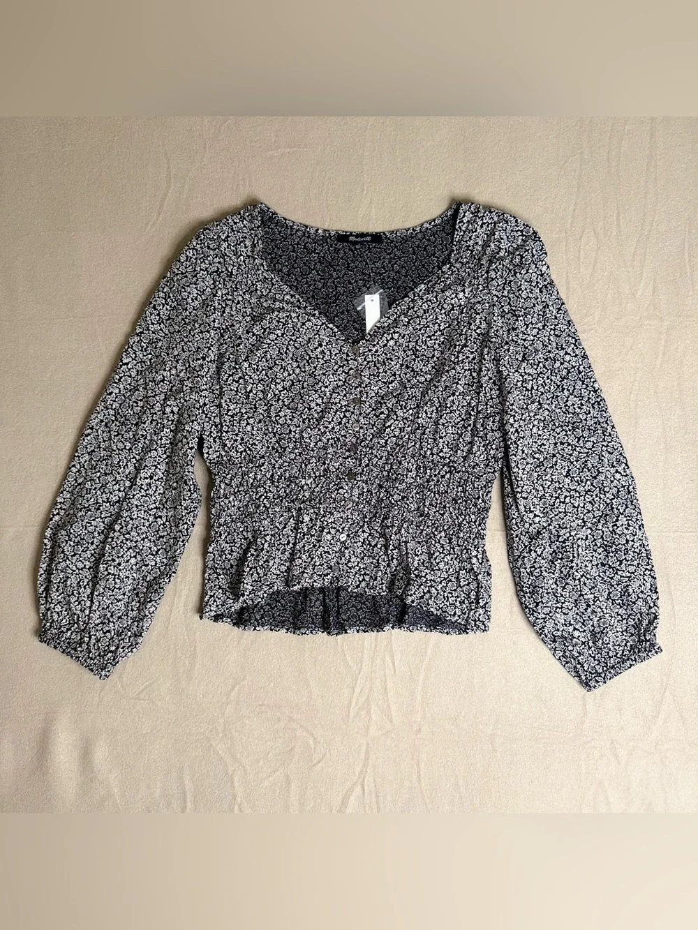 Madewell black blouse
